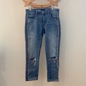 Anthropologie Classic Blue Cropped Jeans